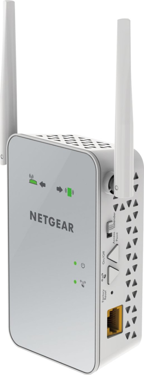 NETGEAR - AC1200 Dual-Band Wi-Fi Range Extender - White