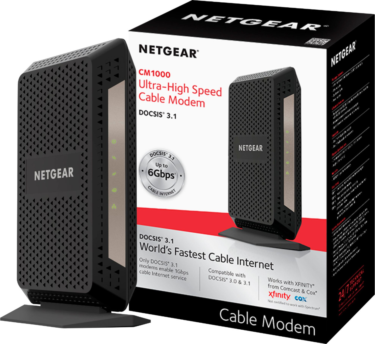 NETGEAR - 32 x 8 DOCSIS 3.1 Cable Modem - Black