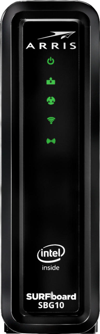 ARRIS - SURFboard AC1600 Dual-Band Router with 16 x 4 DOCSIS 3.0 Cable Modem - Black