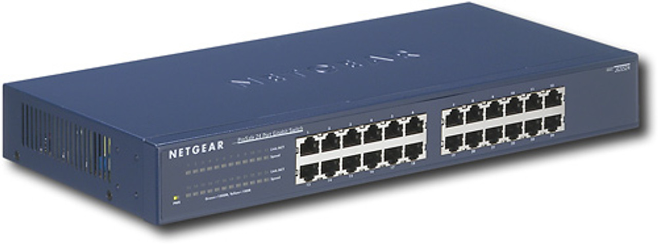 NETGEAR - 24-Port 10/100/1000 Mbps Gigabit Unmanaged Switch - Blue