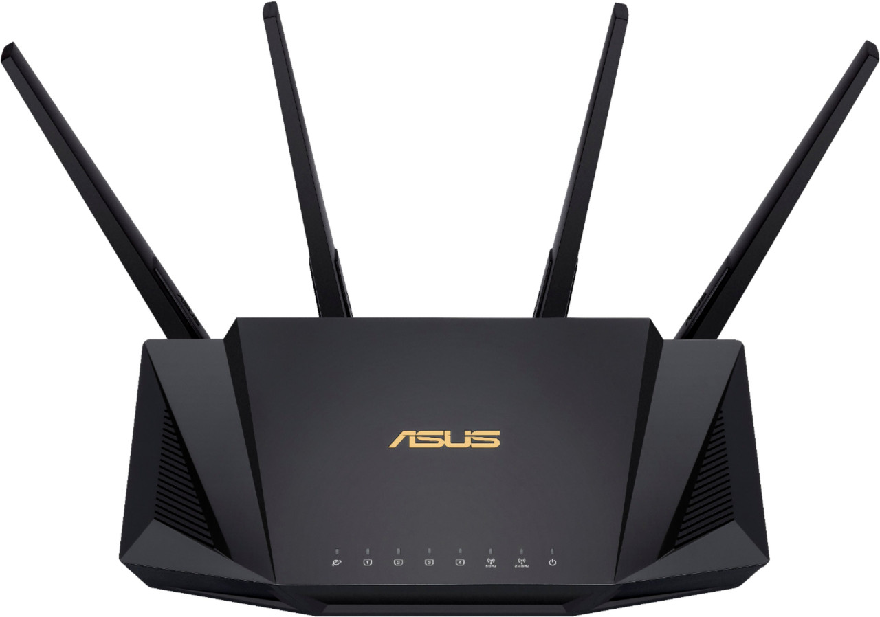 ASUS - Wireless-AX3000 Dual-Band Wi-Fi Router - Black