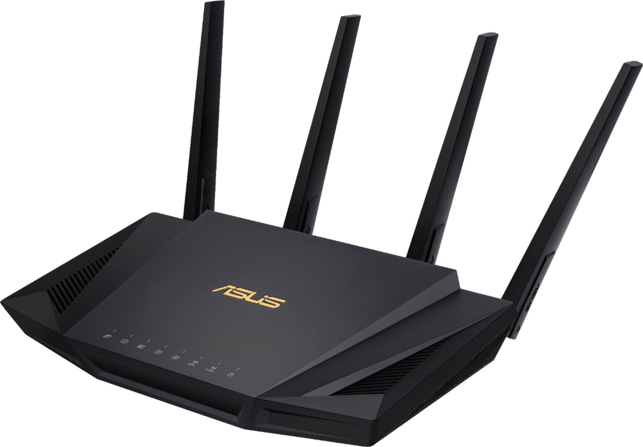 ASUS - Wireless-AX3000 Dual-Band Wi-Fi Router - Black