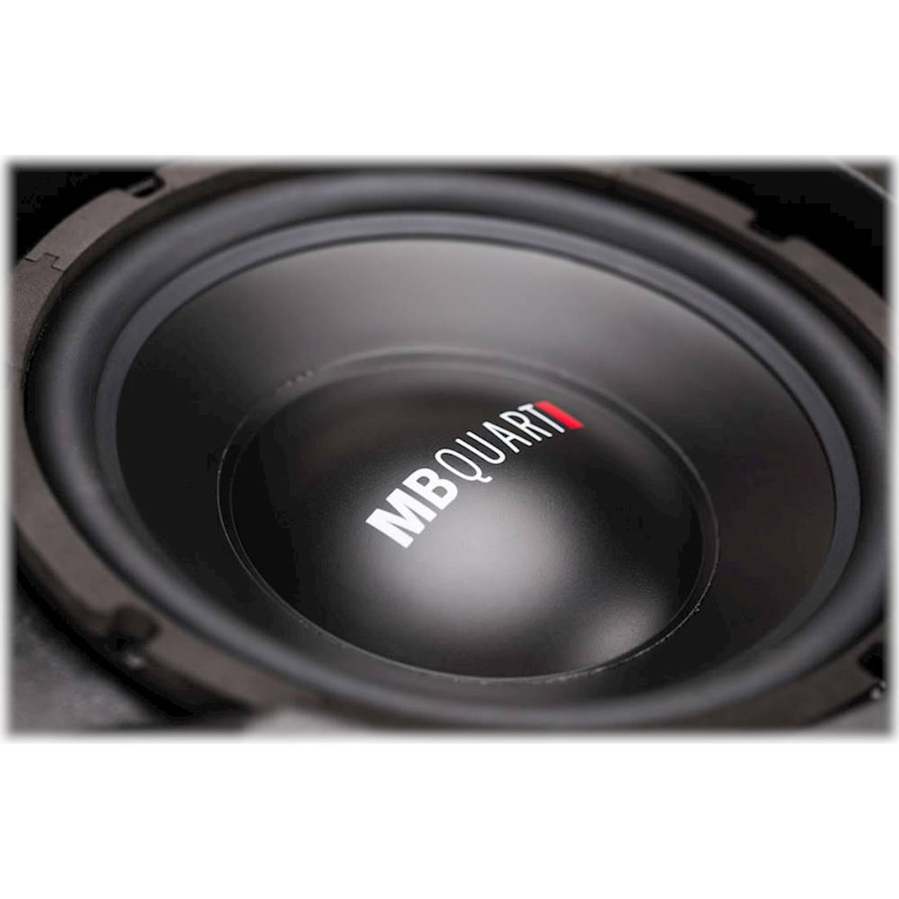 MB Quart - 10" Dual-Voice-Coil 4-Ohm Loaded Subwoofer Enclosure with Integrated Amp - Black