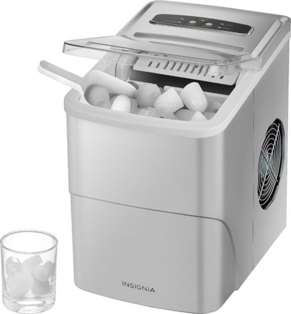 Insignia™ - 26-Lb. Portable Ice Maker - Stainless steel