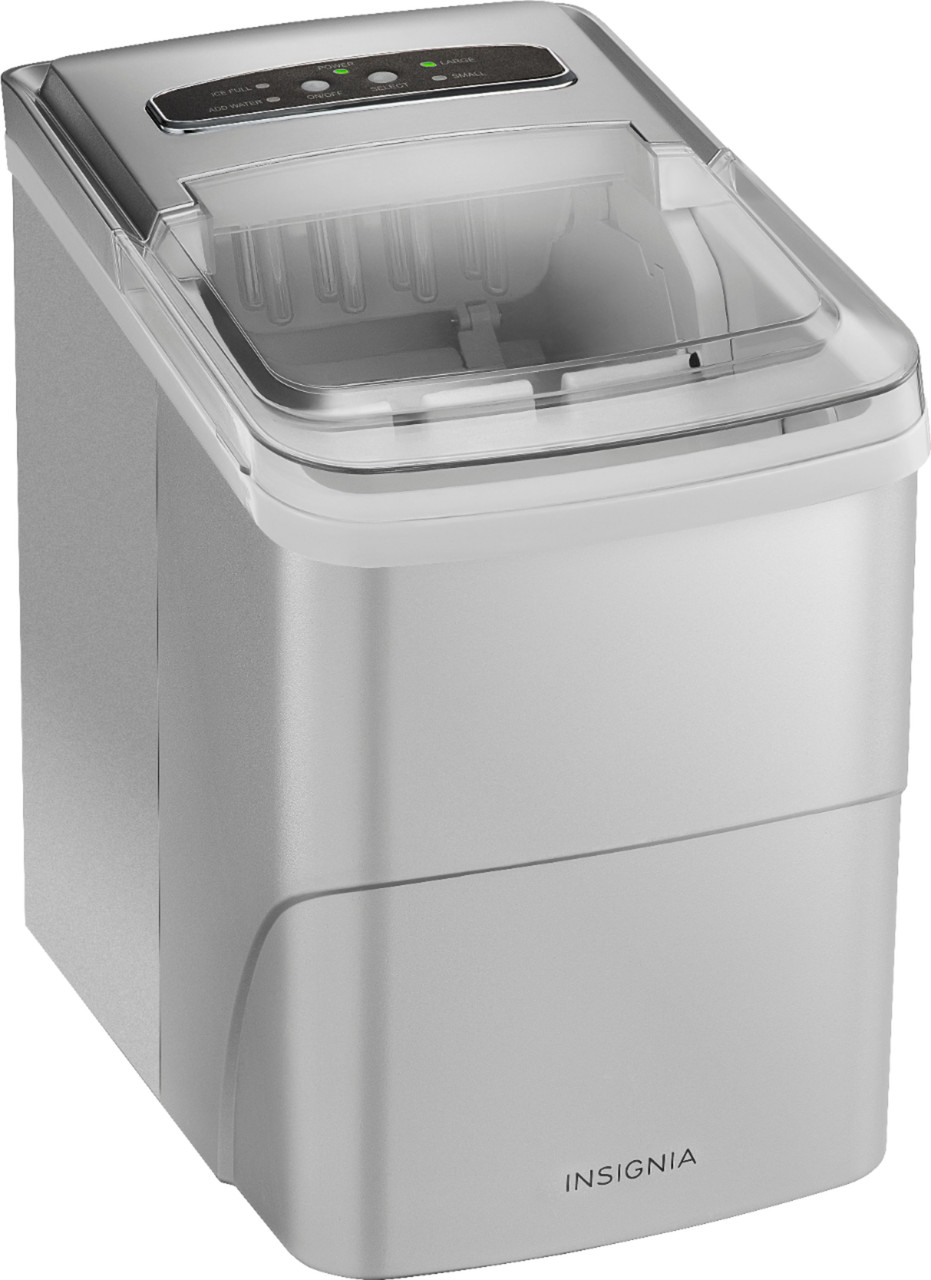 Insignia™ - 26-Lb. Portable Ice Maker - Stainless steel