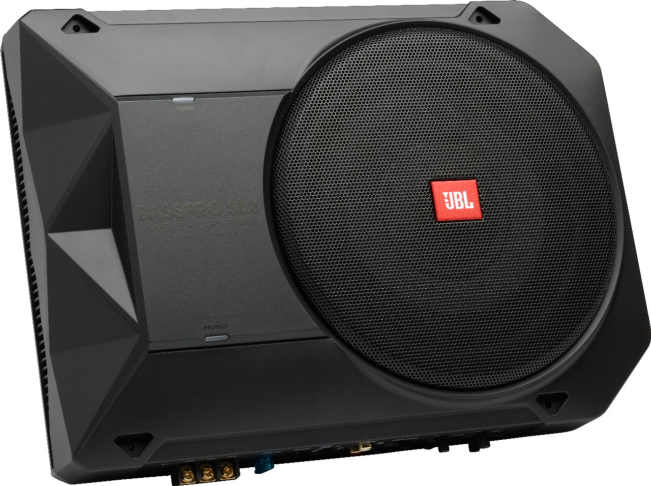 JBL - BASSPRO 8" Single-Voice-Coil Loaded Subwoofer Enclosure with Integrated Amp - Black