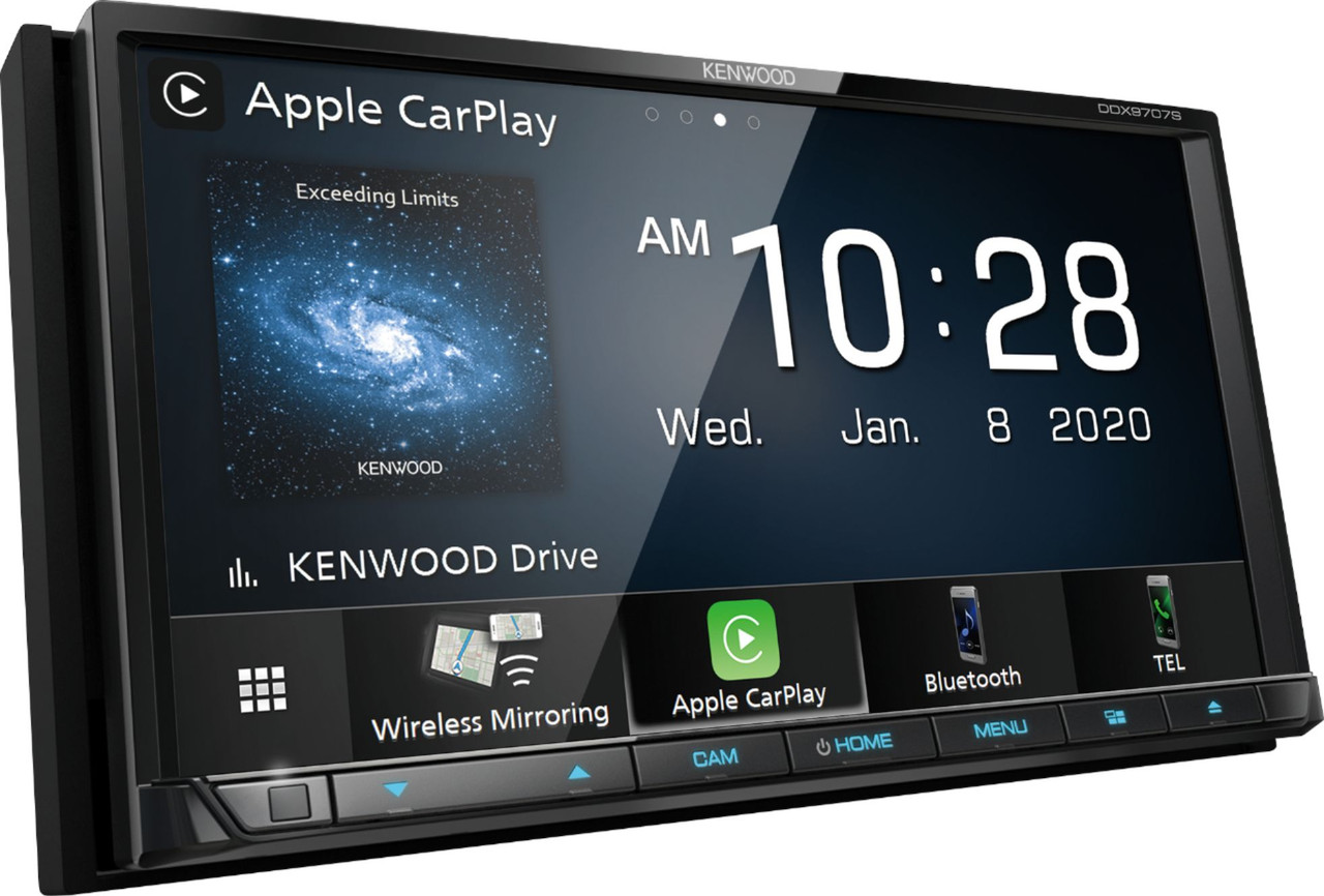 Kenwood - 7" - Android Auto/Apple® CarPlay™ - Built-in Bluetooth - In-Dash CD/DVD/DM Receiver - Black