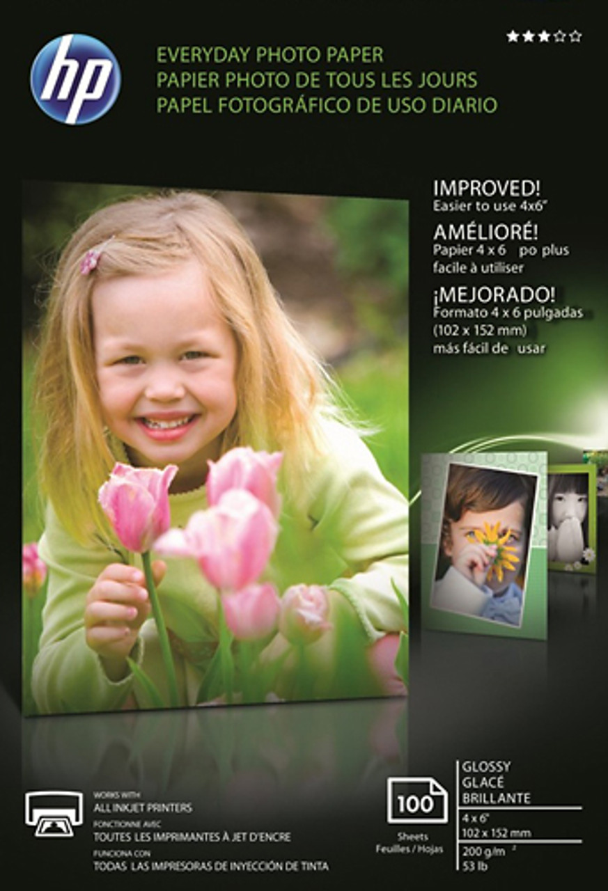 HP - Everyday Glossy Photo Paper - White