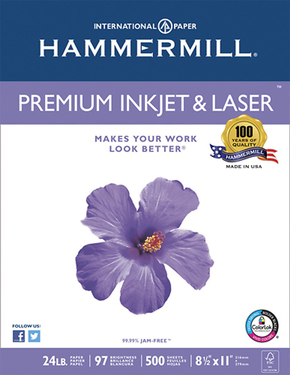 Hammermill - Premium Multipurpose 8.5" x 11" 500-Count Paper - White