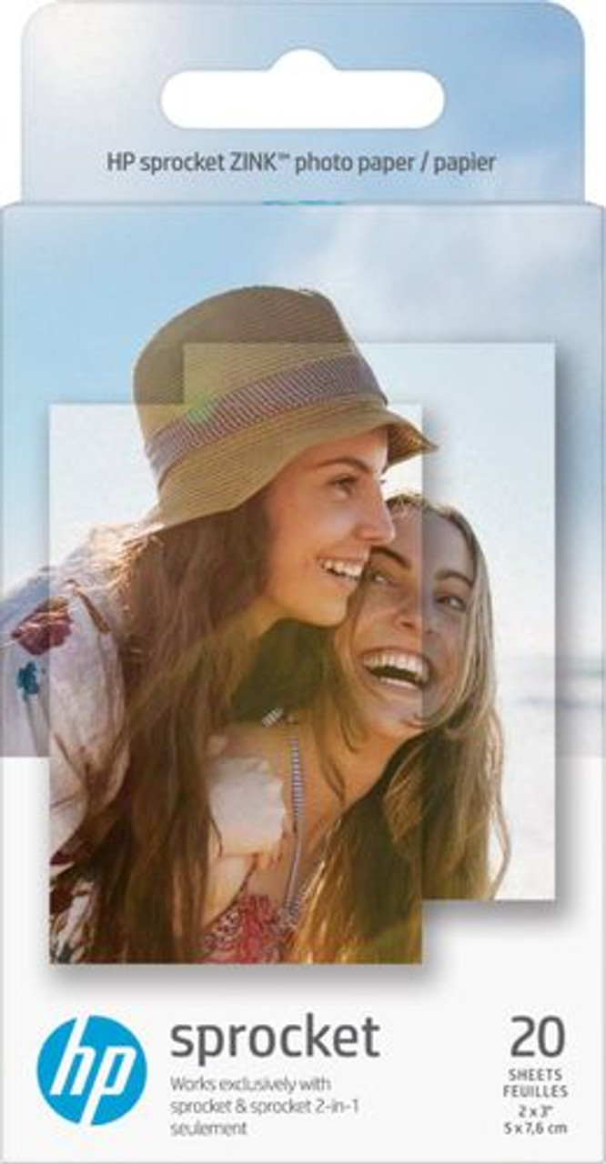 HP - Sprocket ZINK Photo 2" x 3" 20-Count Paper - Gloss Finish