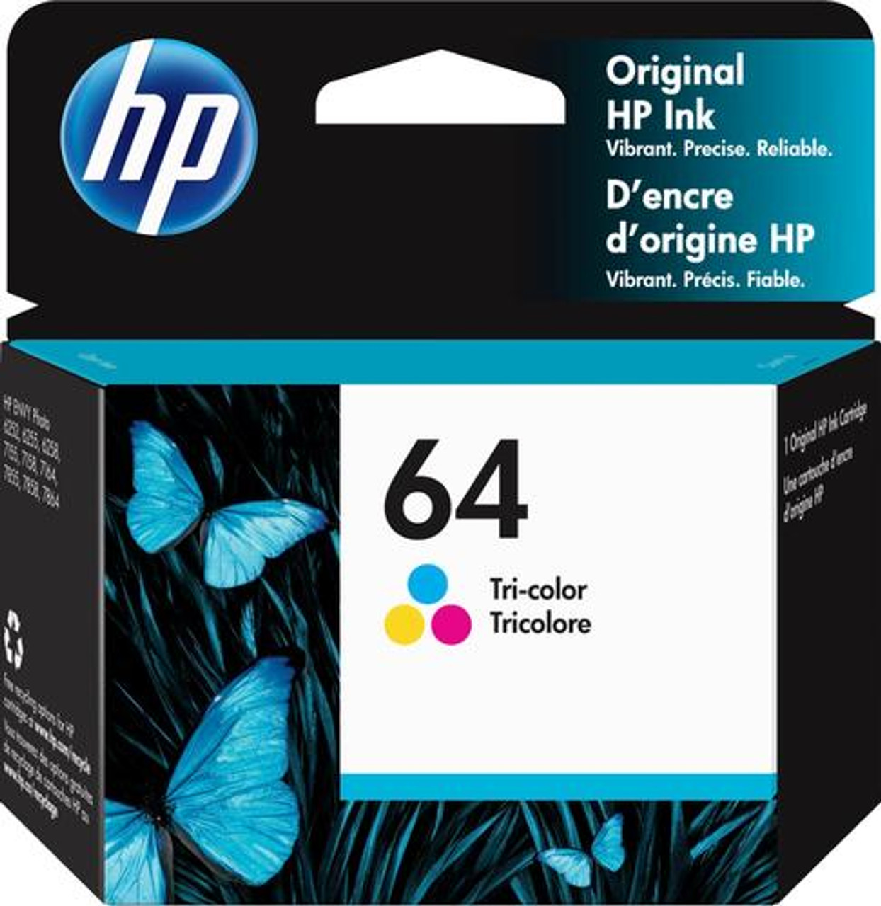 HP - 64 Standard Capacity - Tri-Color Ink Cartridge - Multicolor