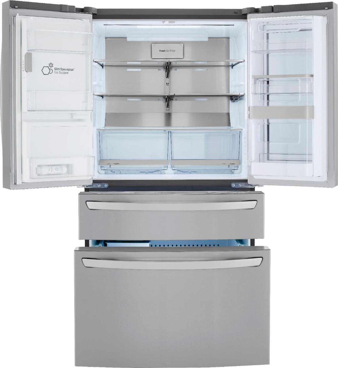 LG - 29.5 Cu. Ft. 4-Door French Door Refrigerator with InstaView Door-in-Door and Craft Ice - PrintProof Stainless Steel