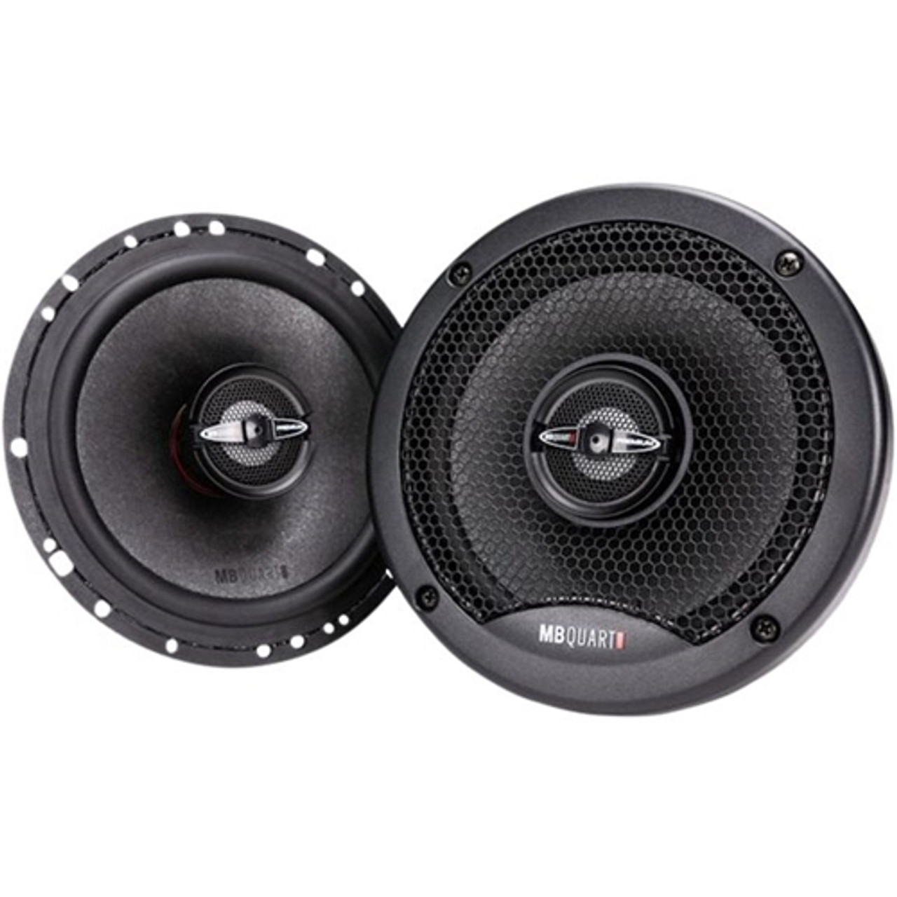 MB Quart - Premium 6-1/2" 2-Way Car Speakers with Aerated Paper Cones (Pair) - Black