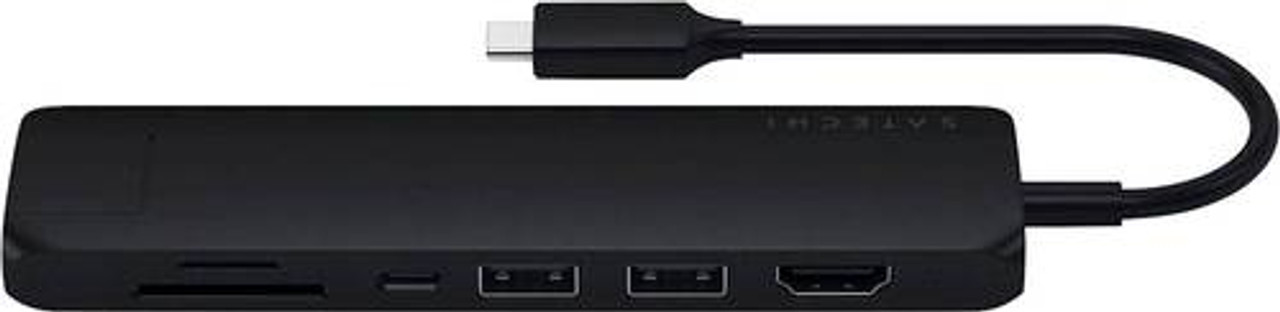 Satechi - USB Type-C Slim Multiport Adapter with Ethernet - Black
