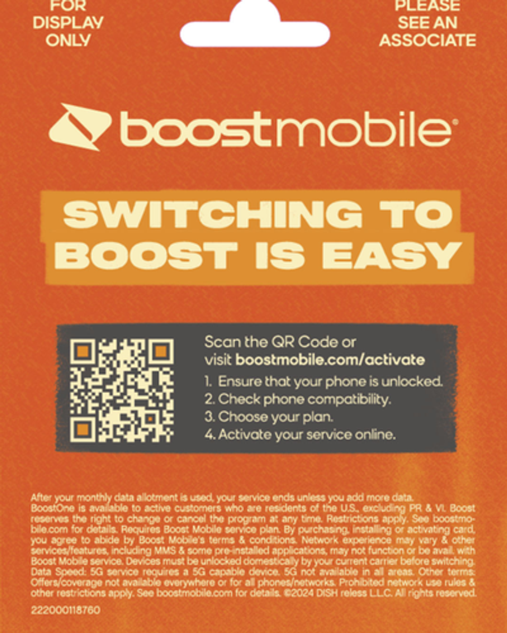 Boost Mobile - Starter SIM Card Kit - Orange