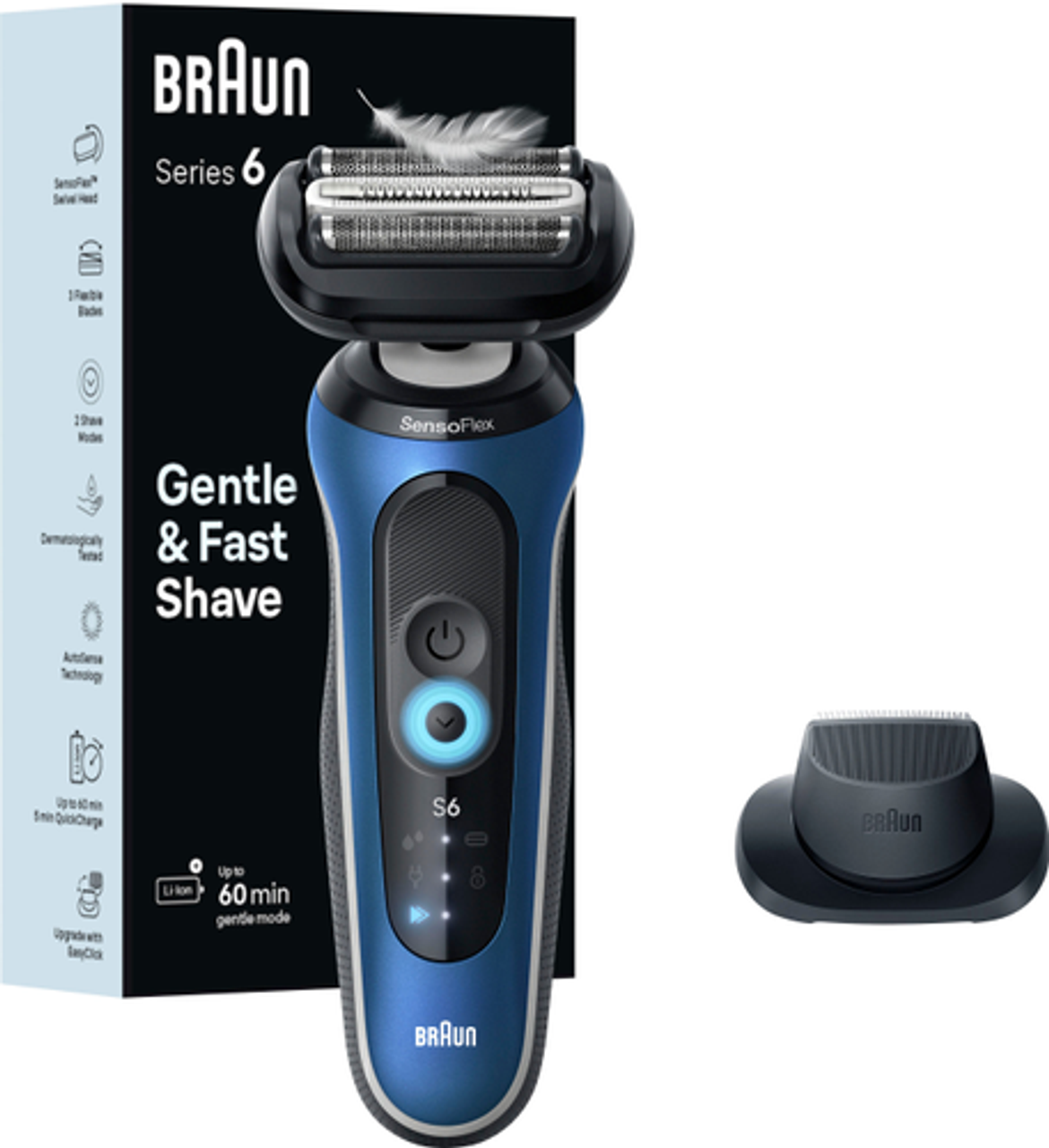 Braun Series 6 Wet/Dry Electric Shaver - Blue