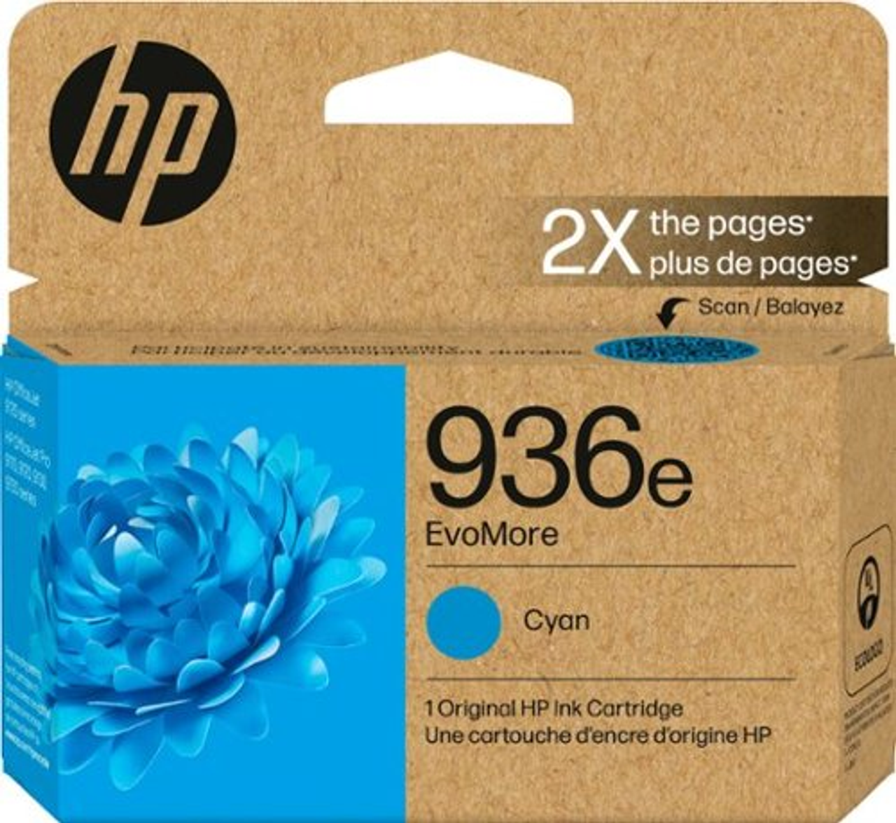 HP - 936e EvoMore Ink Cartridge - Cyan
