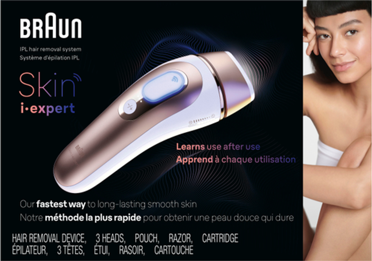 Braun IPL Pro 7 Womens IPL Hair Removal with Venus Razor - White/Gold