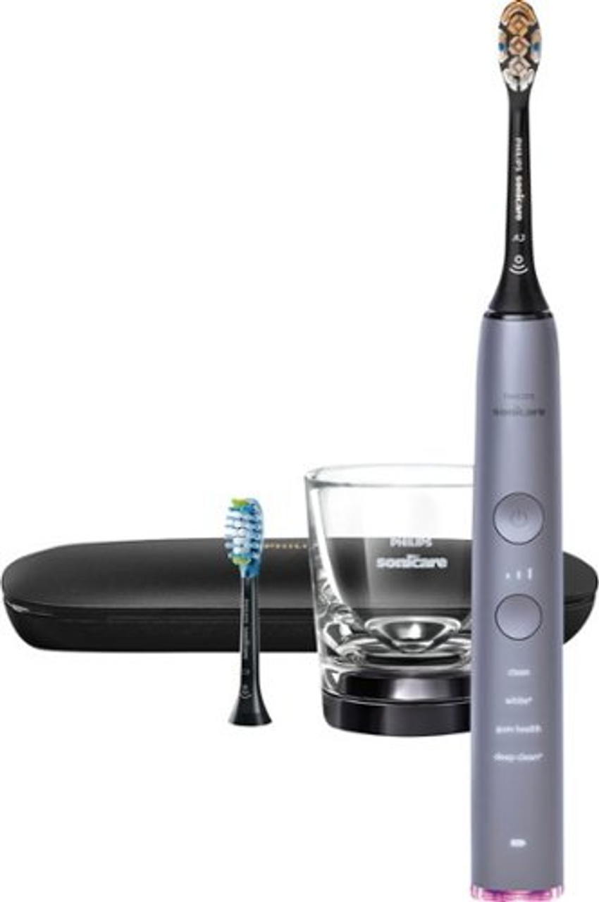 Philips Sonicare DiamondClean Smart Electric, Rechargeable Toothbrush for Complete Oral Care – 9300 Series - Grey