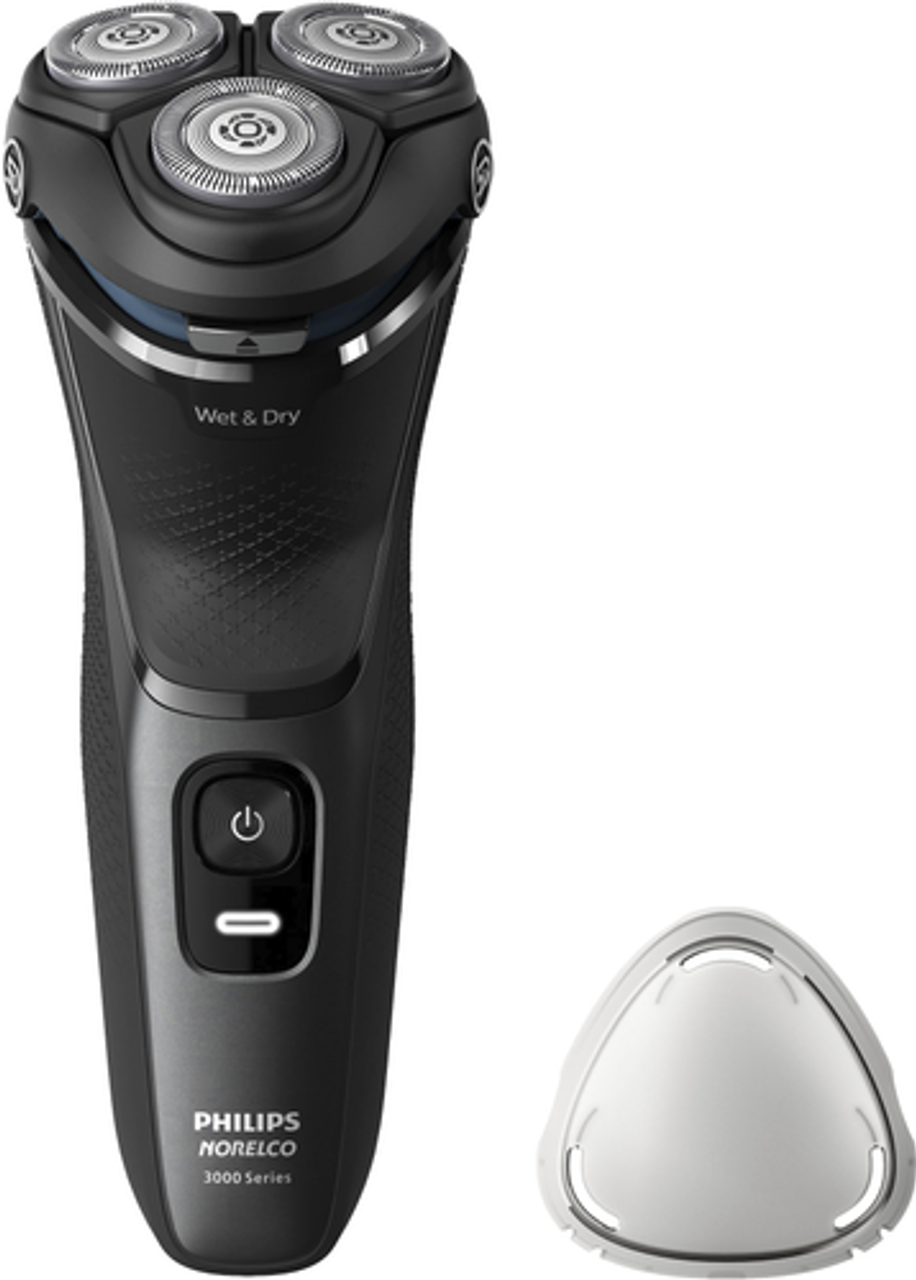 Philips Norelco 3000 Shaver Exclusive, Rechargeable Wet & Dry Shaver with Pop-Up Trimmer - Black