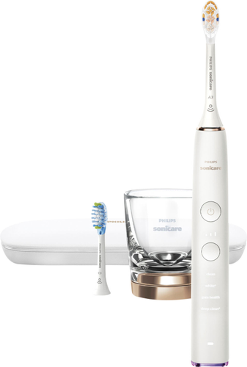 Philips Sonicare DiamondClean Smart Electric, Rechargeable Toothbrush for Complete Oral Care  - 9300 Series - Rose Gold