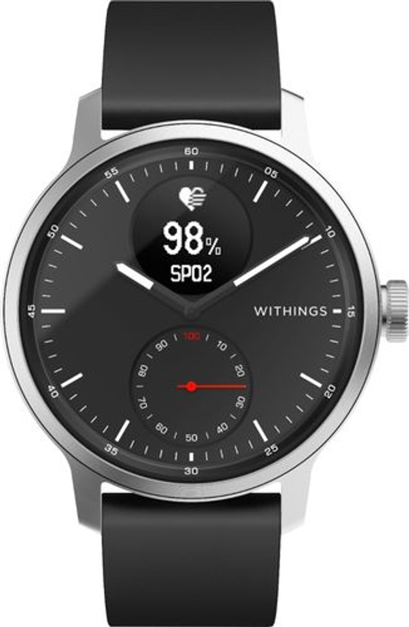 Withings - ScanWatch Smartwatch 42mm Stainless Steel - Black