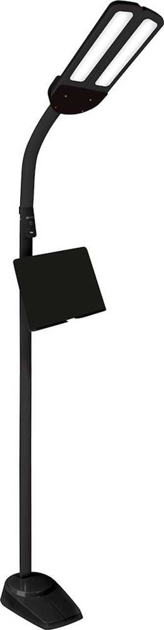 OttLite - Dual Shade LED Floor Lamp with USB Charging Station