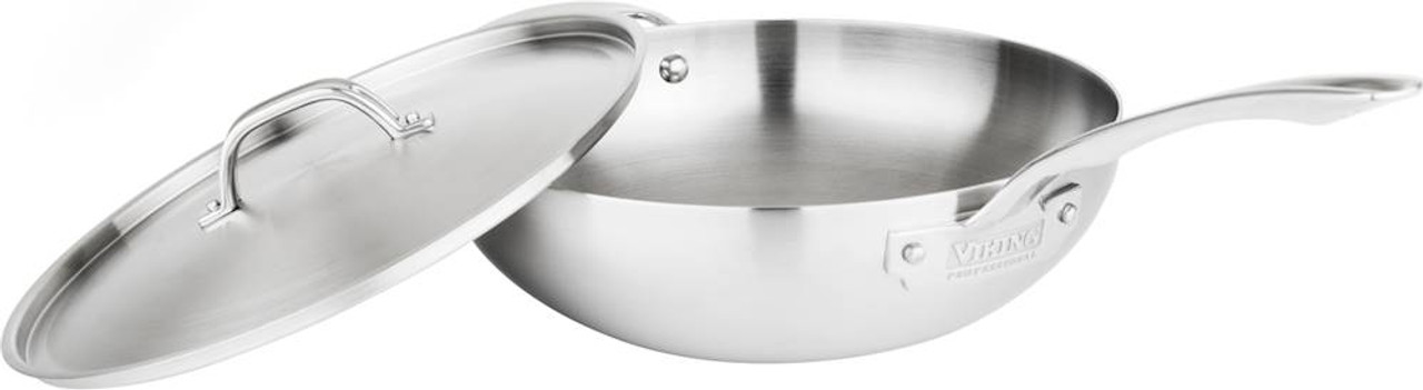 Viking - Professional 5-Ply 5.2-Quart Round Skillet - Stainless Steel