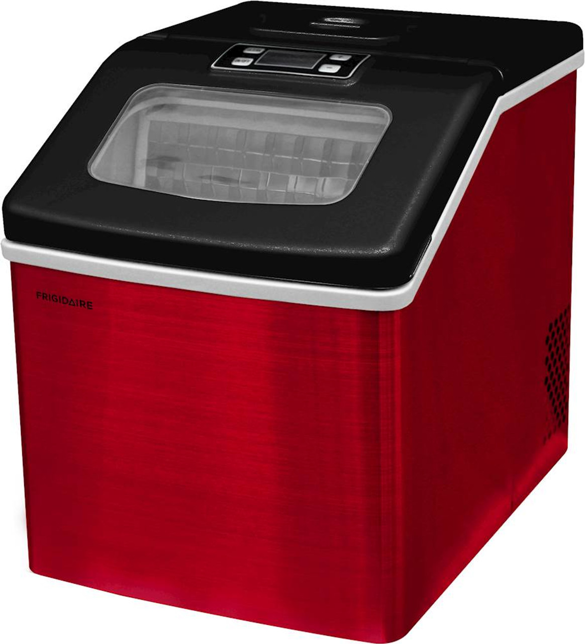 Frigidaire - 11.3" 40-Lb. Freestanding Icemaker - Red Stainless Steel