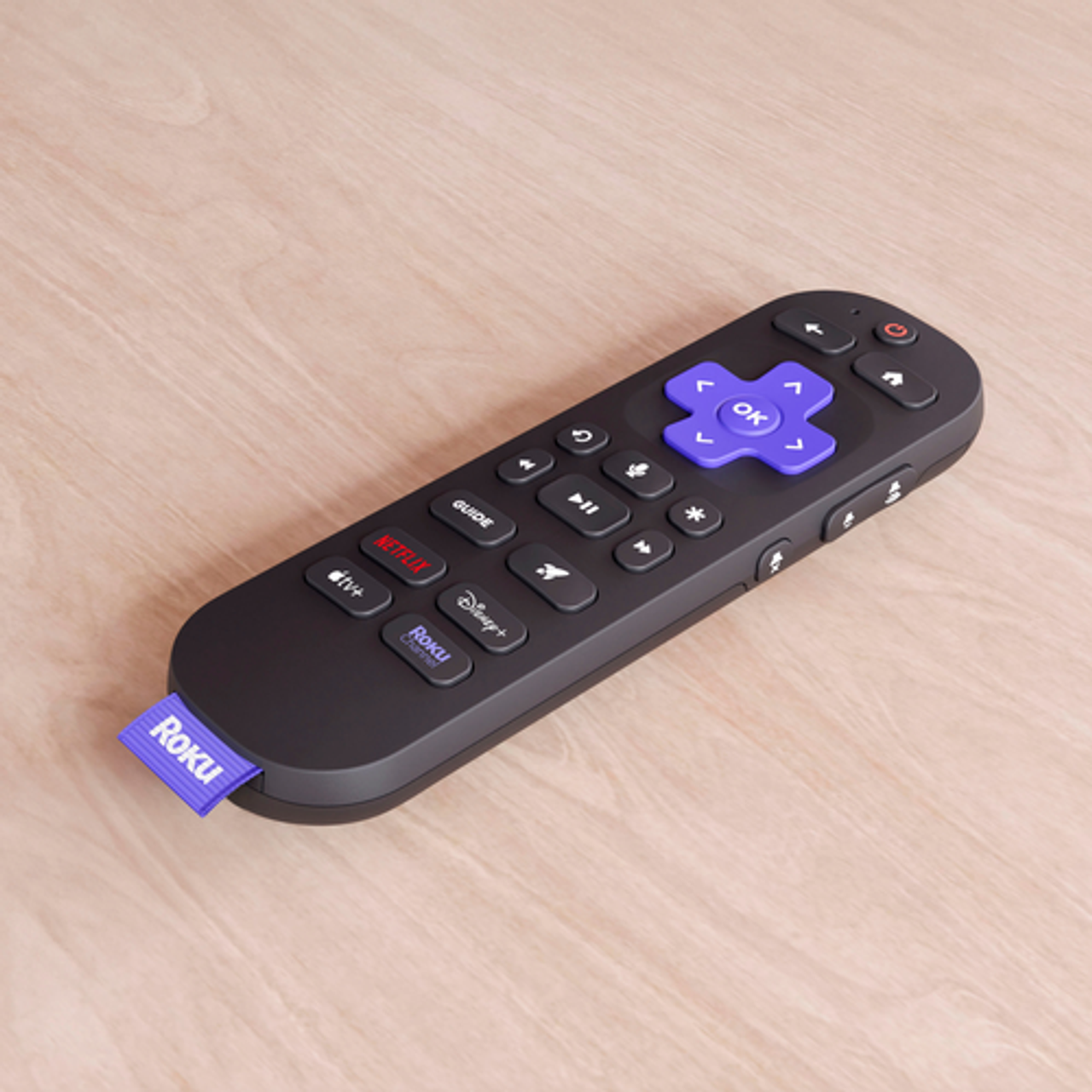 Roku Voice Remote Pro (2nd Edition) | Rechargeable Replacement Voice Remote, Backlit Buttons & Hands-Free Voice Controls - Black