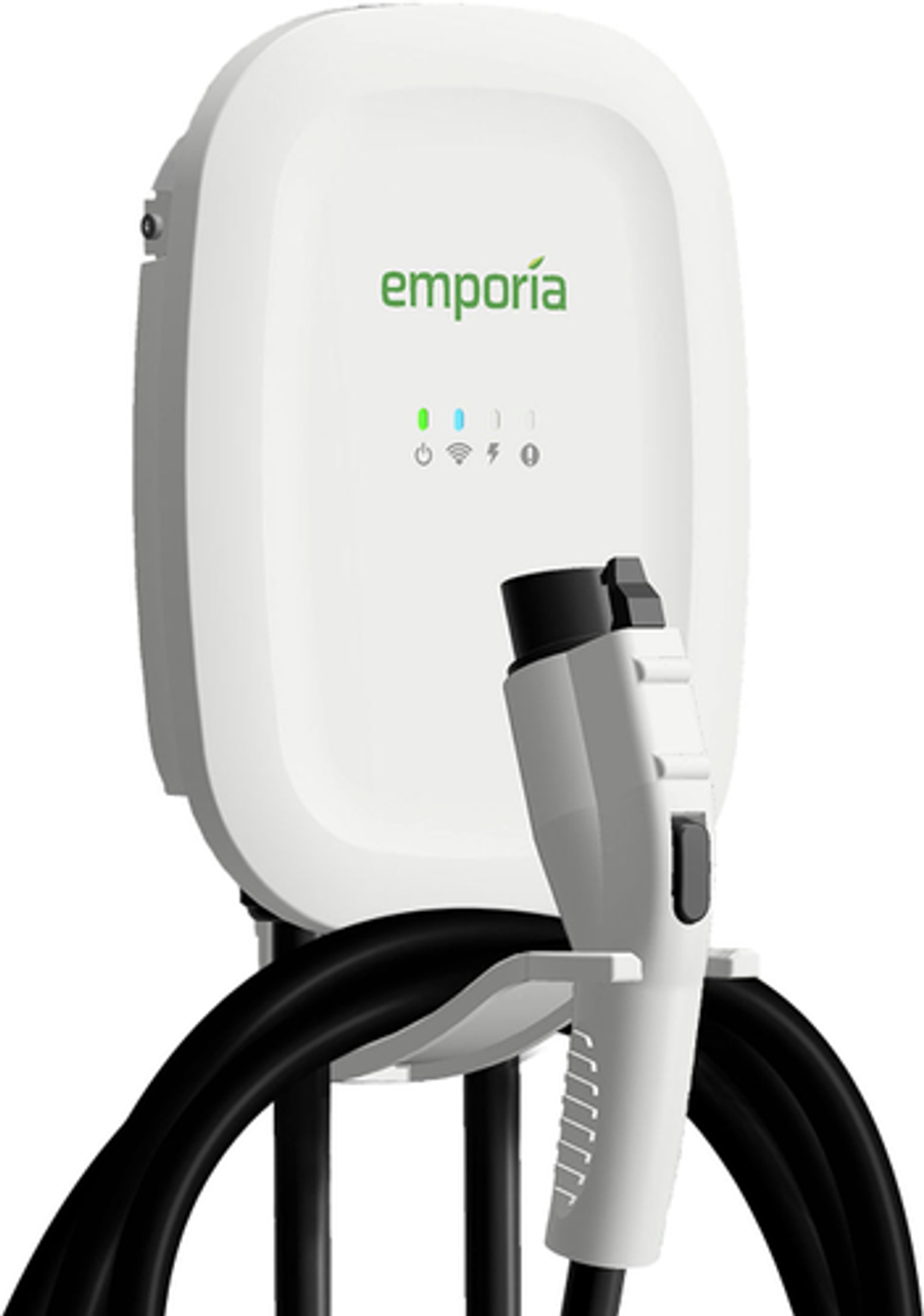 Emporia - J1722 Level 2 Nema 14-50 Electric Vehicle (EV) Charger with Load Management - White