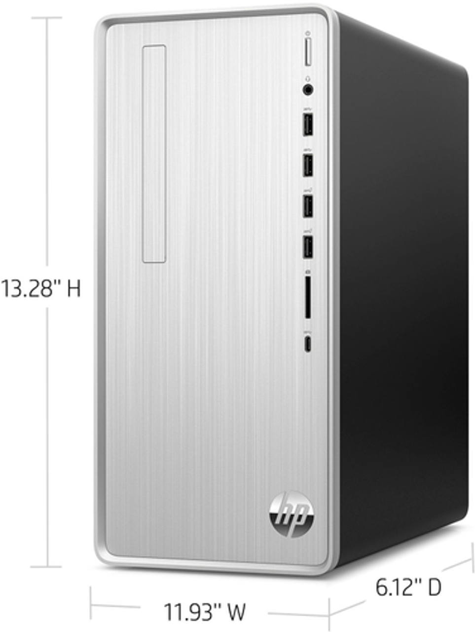 HP - Pavilion Desktop - AMD Ryzen 7 - 32GB Memory - 1TB SSD - Natural Silver