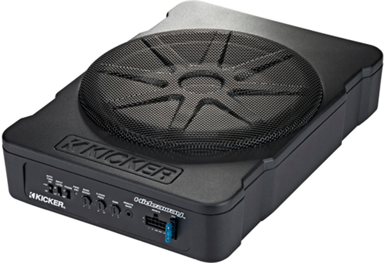 KICKER - Hideaway 10" Compact Powered Subwoofer - Black