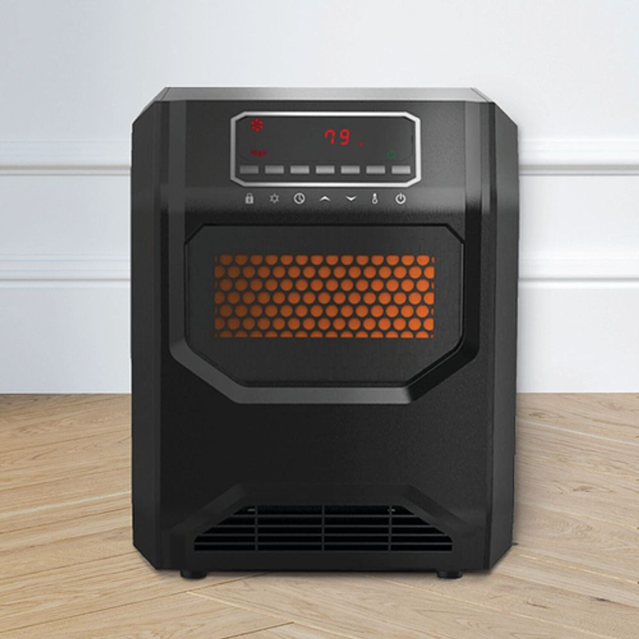 Lifesmart - 4 Element Infrared Heater with Front Air Intake - Black