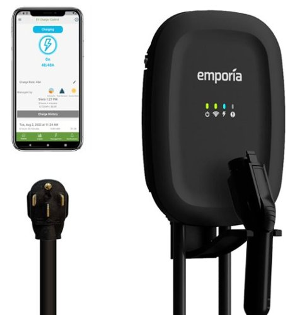 Emporia - EV Charger / NEMA 14-50 / J1772 - Black