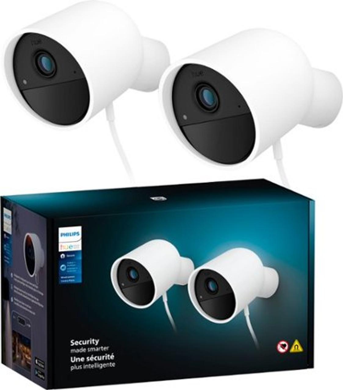 Philips Hue Wired Camera White 2PK - White