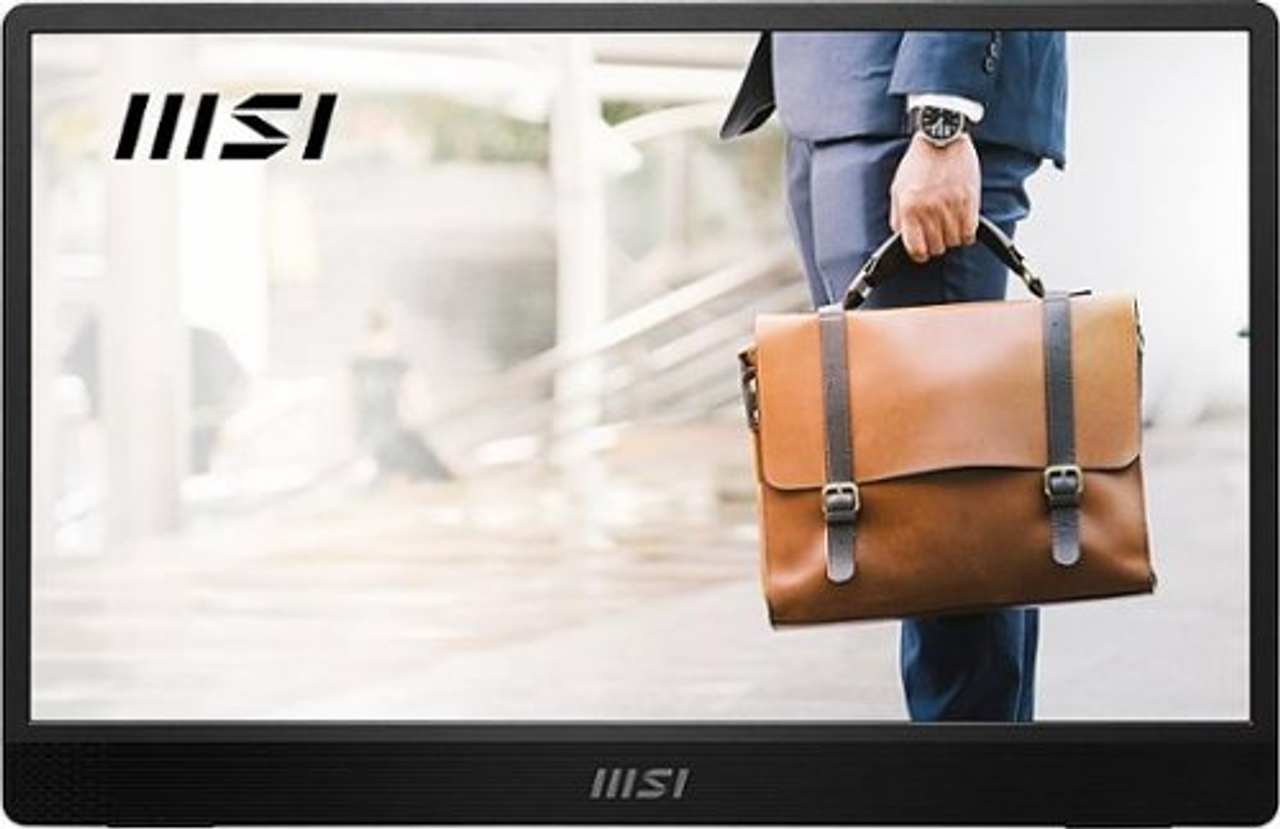 MSI - ProMP161E2 15.6” IPS FHD 1080P USB Type-C Portable Monitor with built-in speaker(Mini HDMI, Type-C) Metal Gray - Metal Gray