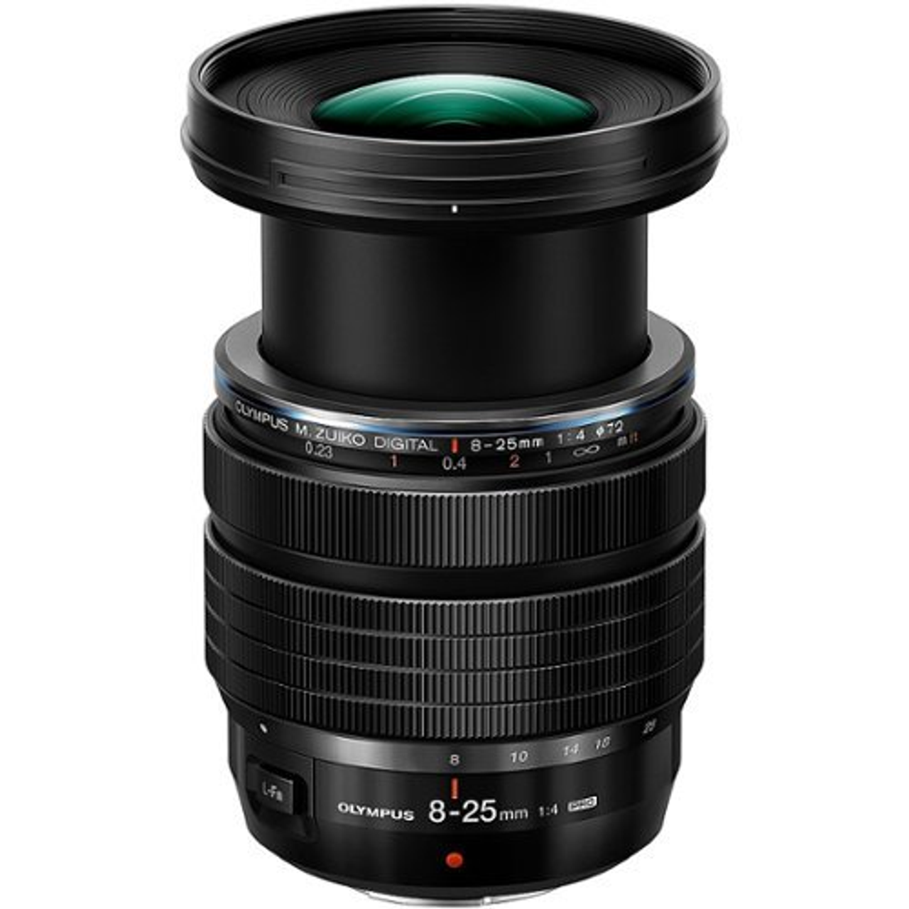 M.ZUIKO DIGITAL 8-25 mm f/4-22 Ultra Wide Angle Zoom Lens For Olympus Micro Four Thirds Mirrorless Cameras - Black
