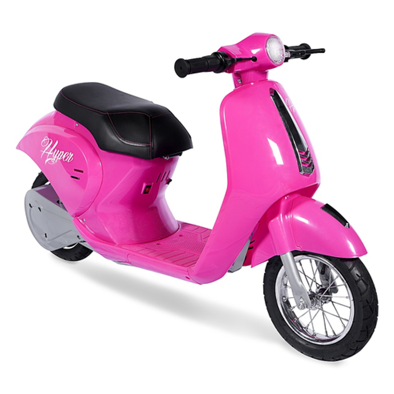 Hyper - 24V Retro Scooter, Powered Ride-on with Easy Twist Throttle,  for Kids Ages 13 Years and Up - Pink