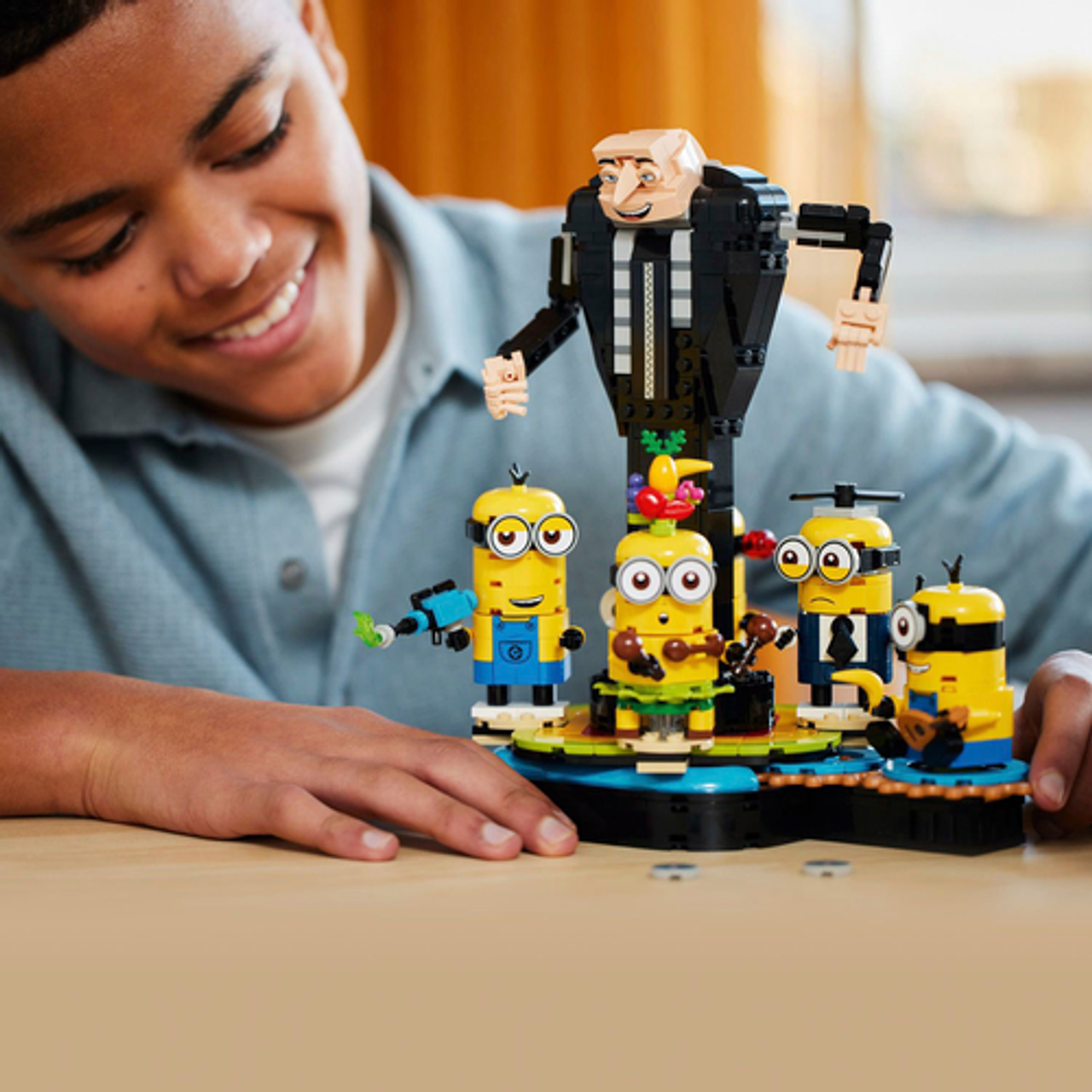 LEGO - Despicable Me 4 Brick-Built Gru and Minions Toy Figure Set 75582