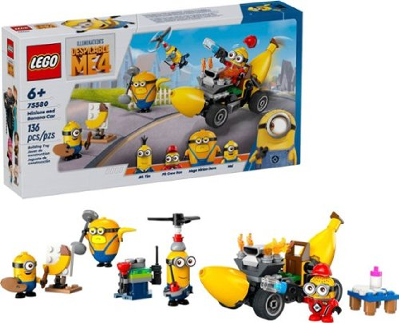 LEGO - Despicable Me 4 Minions and Banana Car Toy 75580