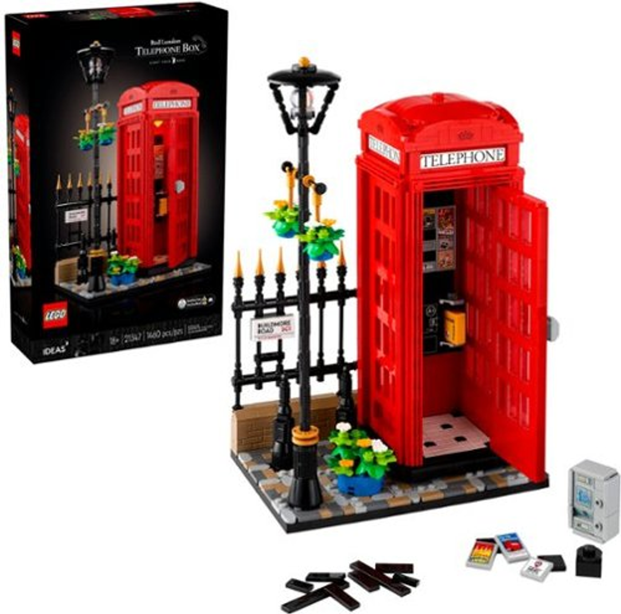 LEGO - Ideas Red London Telephone Box Gift Idea for Travelers 21347