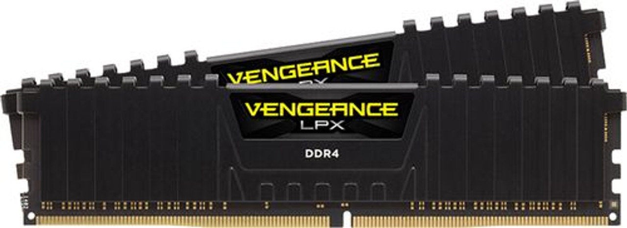CORSAIR - Vengeance LPX 16GB (2PK 8GB) 3.6GHz PC4-28800 DDR4 DIMM Unbuffered Non-ECC Desktop Memory Kit - Black