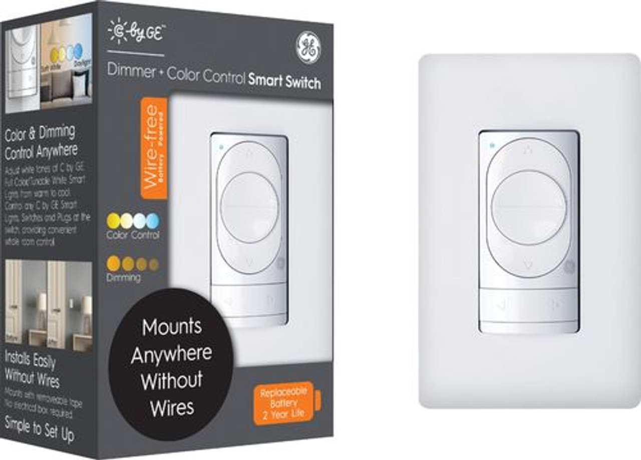 C by GE - Wire-Free Smart Dimmer Switch with Color Control - White