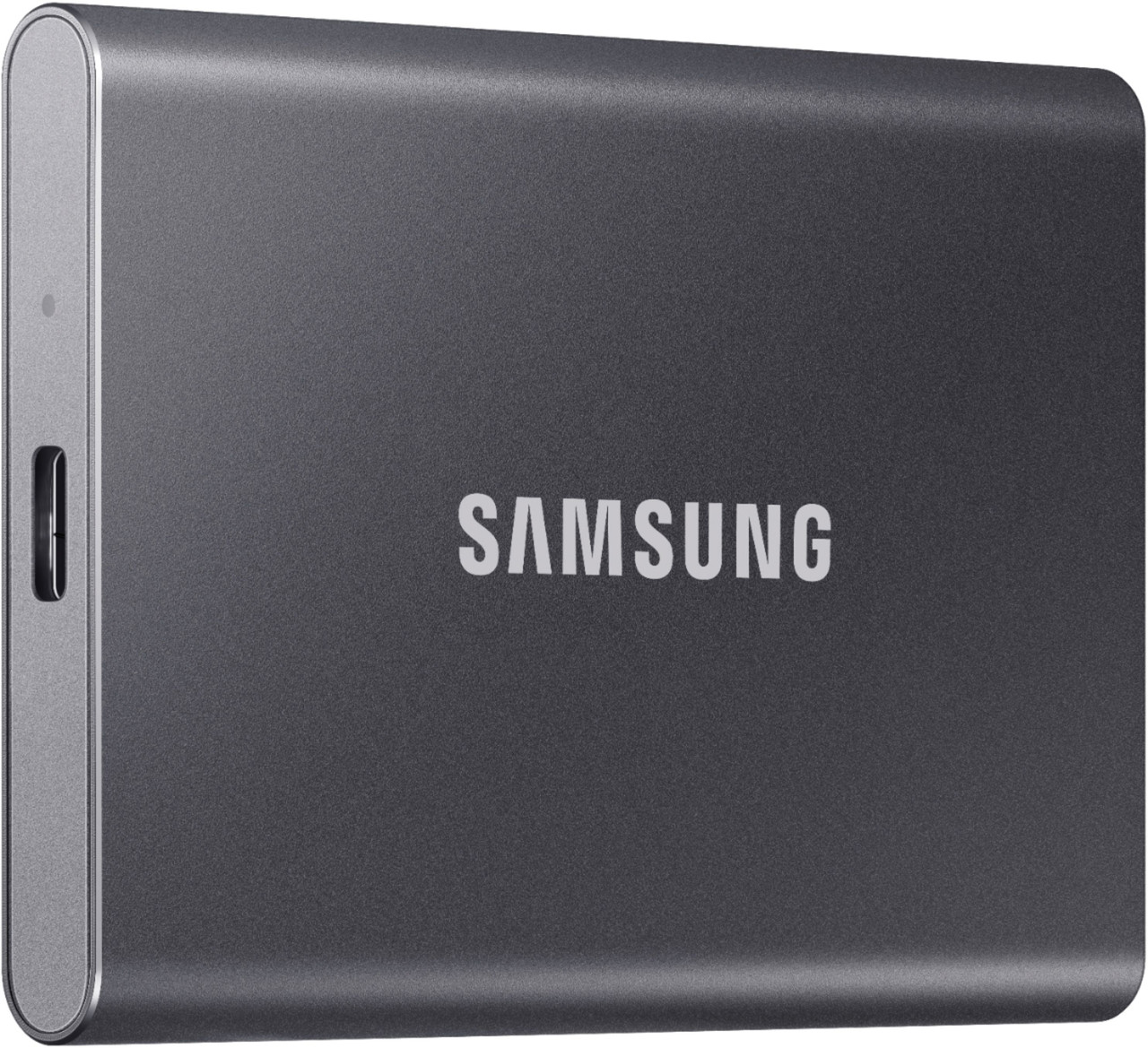 Samsung - T7 2TB External USB 3.2 Gen 2 Portable Solid State Drive with Hardware Encryption - Titan Gray