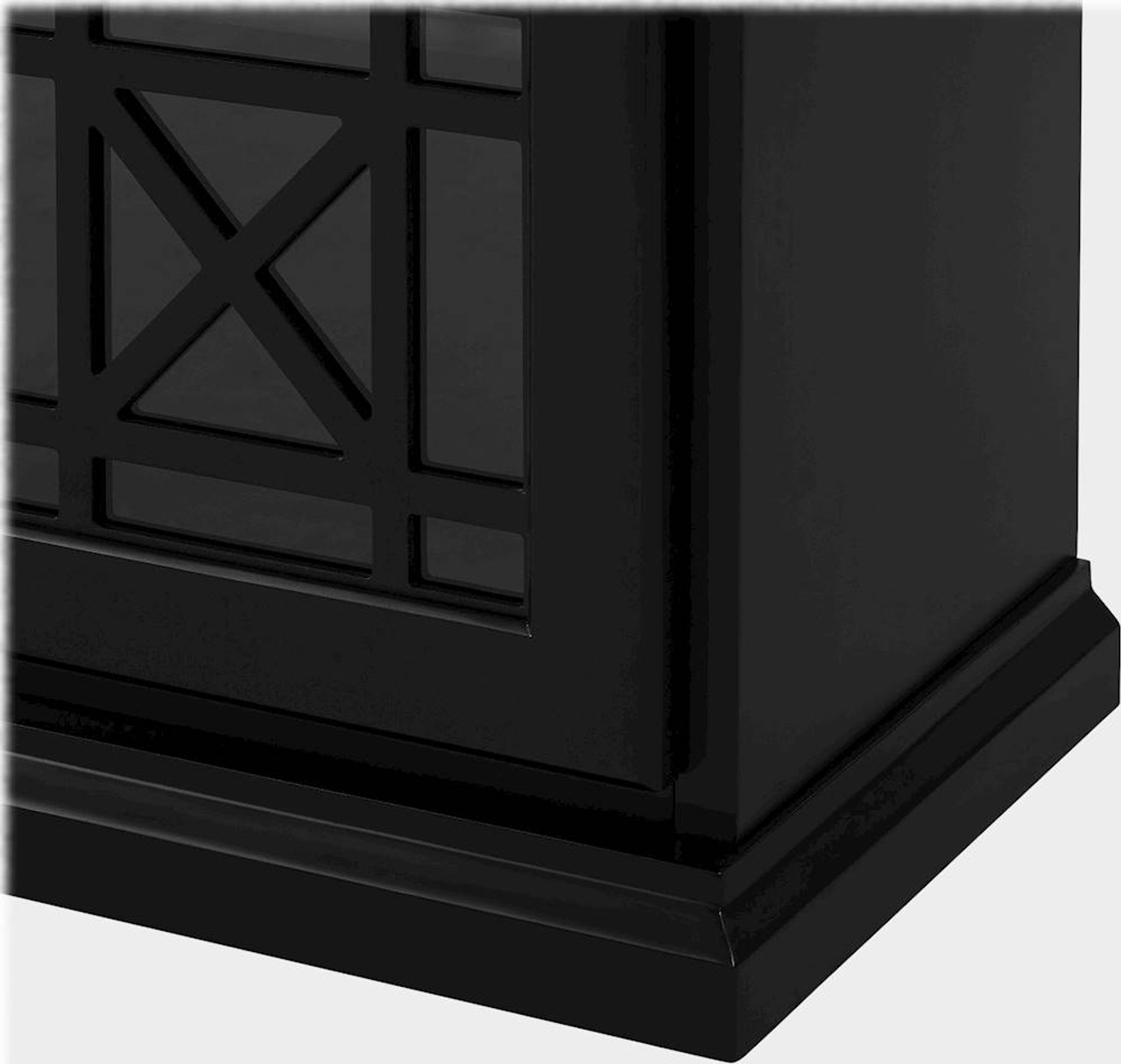 Walker Edison - Landon MDF 4-Door 3-Drawer Sideboard - Black