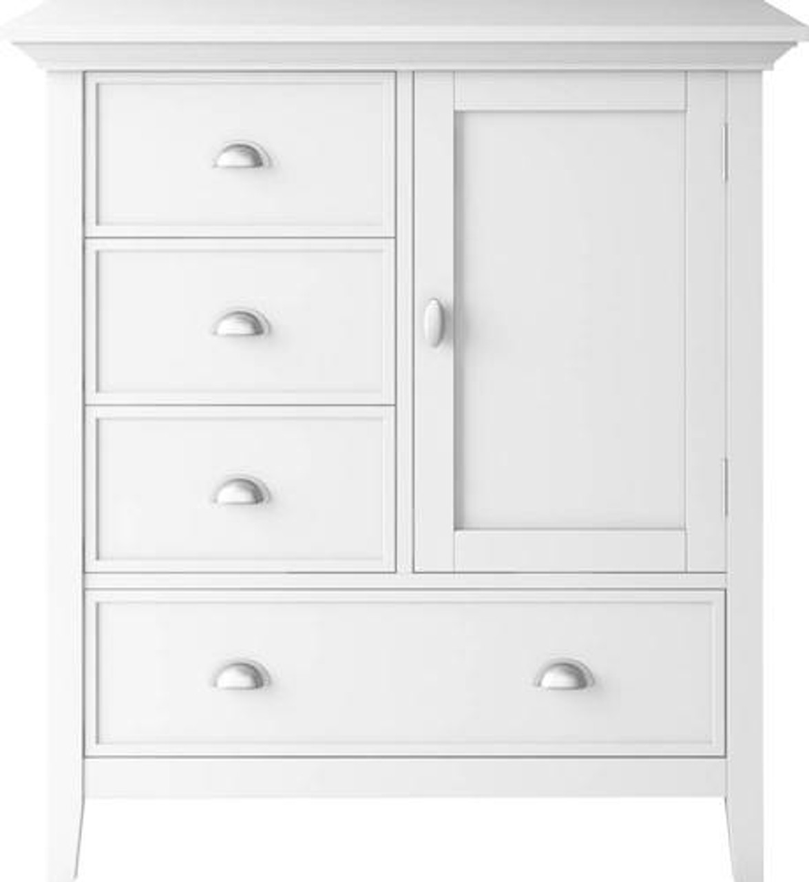 Simpli Home - Redmond Rustic Solid Wood Medium Storage Cabinet - White