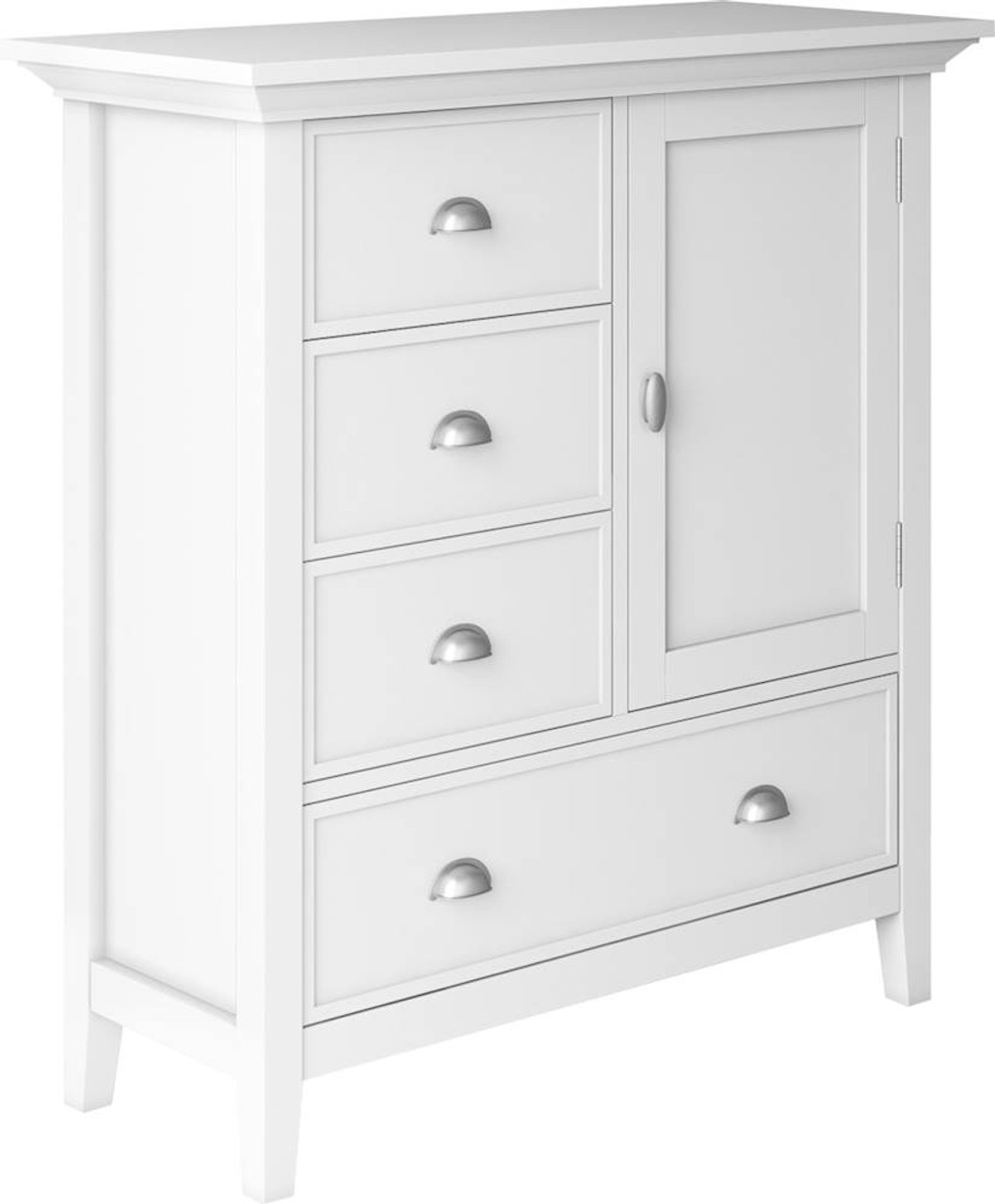 Simpli Home - Redmond Rustic Solid Wood Medium Storage Cabinet - White