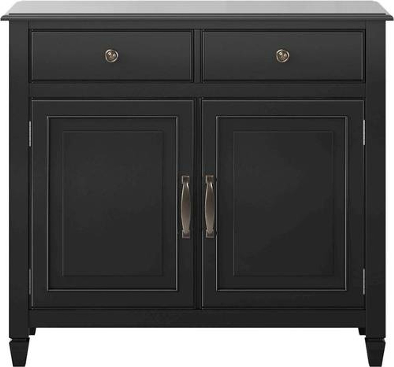 Simpli Home - Connaught Traditional Solid Wood Entryway Storage Cabinet - Black