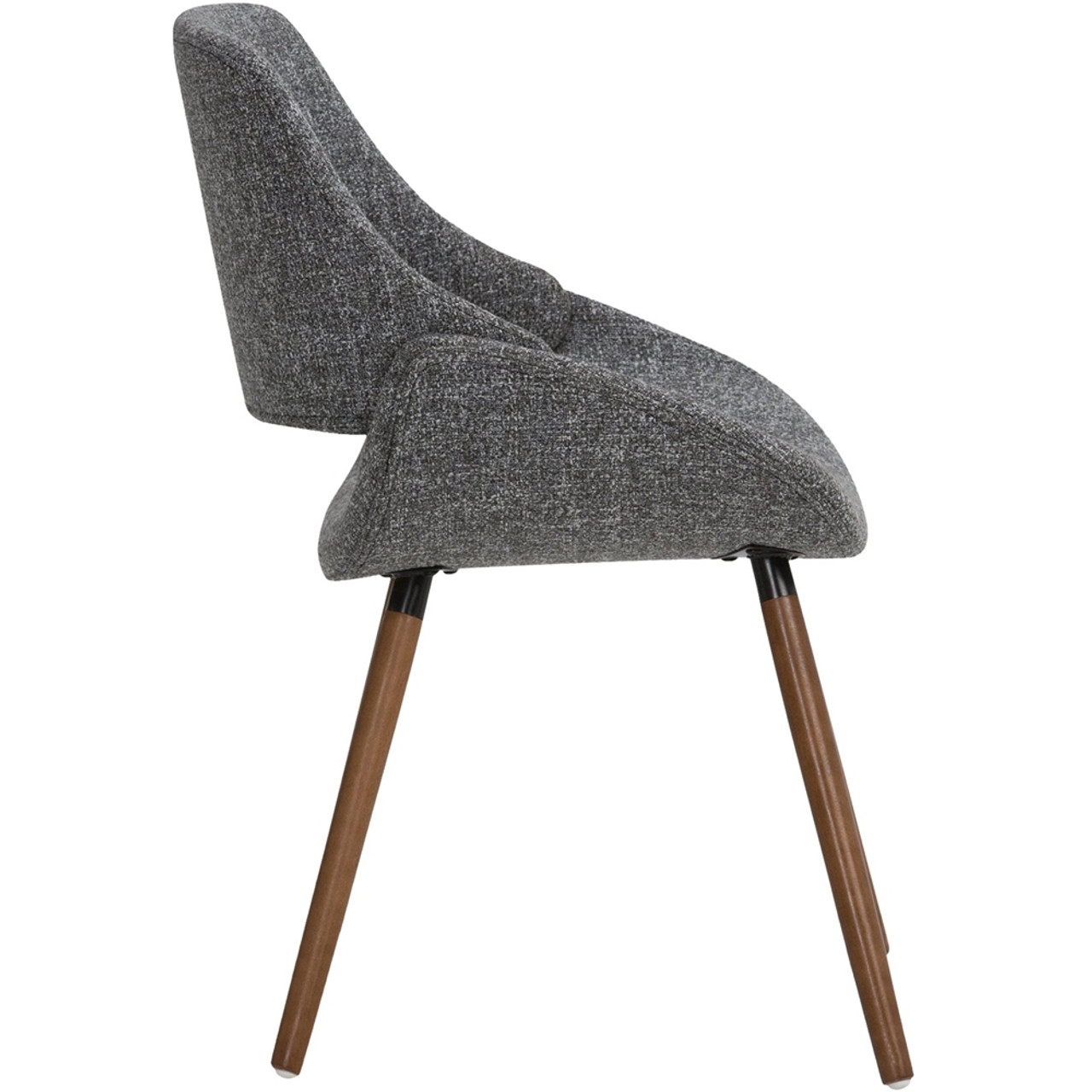 Simpli Home - Malden Mid-Century Modern Woven Fabric Dining Chair - Gray